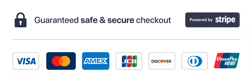 Secure checkout — accepted payment methods